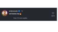 Jordyn Woods commented on the picture of Kylie, where she gives a subtle shoutout to Timothee Chalamet. (via/ Instagram/Kyliejenner)
